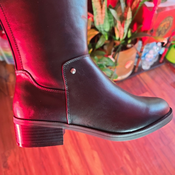 TOETOS women's fashion riding boots 8.5 black - Picture 3 of 6